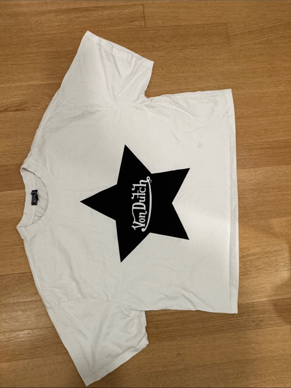 Von Dutch White Tee with Black Star Logo